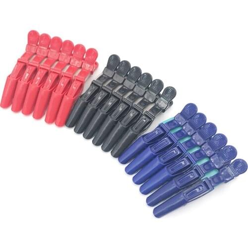 6 Pcs Salon Hair Clips Mouth Professional Hairdressing Beak Sectioning Clips Crocodile Hairpins Salon Hair Care Styling Tools