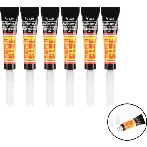 2/6pcsPcs Super Glue Multi Purpose Lique Glue For DIY Metal Glass Plastic Instant Glue Touch Screen Repair Strong Adhesive Tool