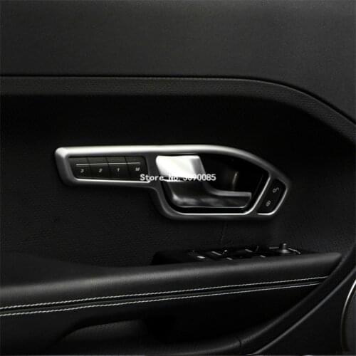 Car Chrome Interior Door Handle Frame Cover Trim For Land Rover Range Rover Evoque 2016 2017 2018