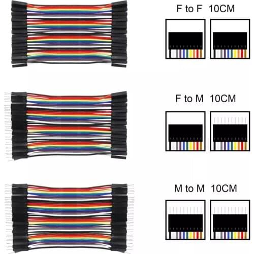 40pcs Dupont Cable 10cm Male to Male / Male to Female / Female to Female Jumper Wire Dupont Line for Arduino DIY KIT