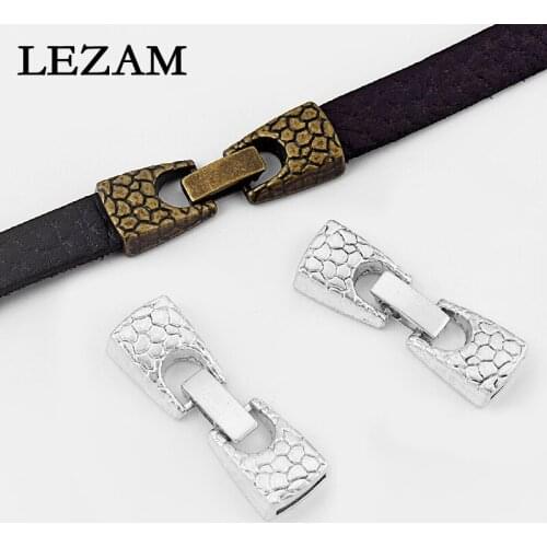 5sets Fashion Jewelry Snap Clasp Antique /Bronze For 5mm 10mm Flat Leather Cord Diy Bracelet Necklace Jewelry Findings