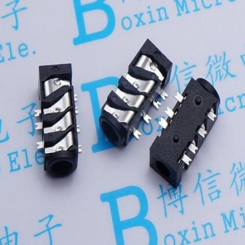 50PCS/Lot PJ393 3.5MM headphone Audio Socket/Jack connector SMD 7 feet