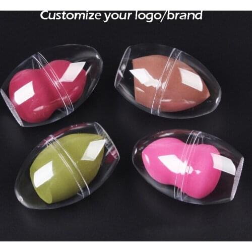 30pcs Custom Logo Brand Beauty Puff Blender with Egg Box Super Soft Sponge Makeup Blender Cosmetic Puff Make Up Accessories