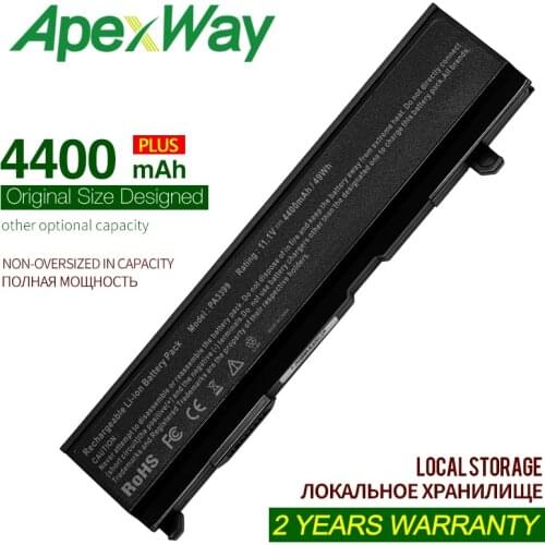 ApexWay4400MAH Laptop Battery For Toshiba PA3399U-2BAS PA3399U-2BRS PA3399U-1BAS PA3399U-1BRS PABAS057 PABAS076 Satellite A100