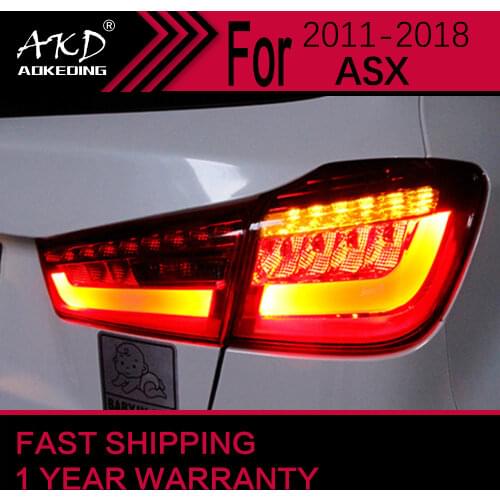 AKD Car Styling Tail Lamp for Mitsubishi ASX Tail Lights Outlander EX LED Tail Light Signal LED DRL Stop Rear Lamp Accessories
