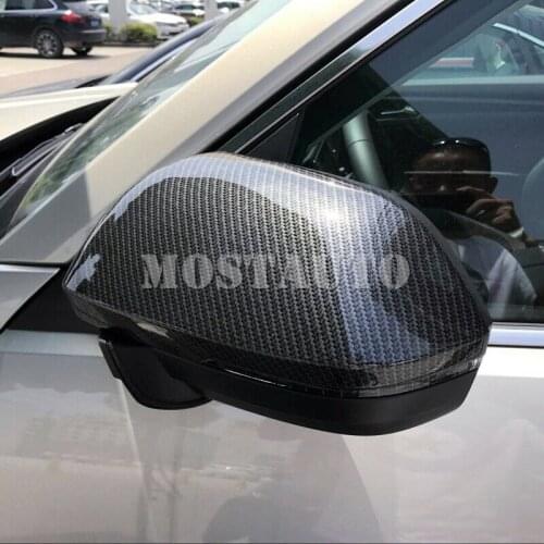 For Volkswagen VW Atlas 2017-2019 ABS Carbon Fiber Rearview Mirror Cover 2pcs Car Accessories Interior Car Decor Car Trim