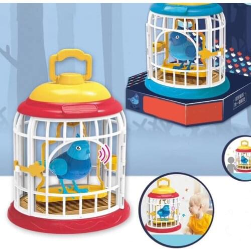 Children Creative Sound Control Induction Simulation Bird Cage Toy Boy Girl Gift Sound Control Induction Simulation