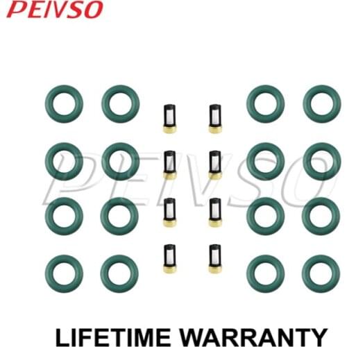 For Dodge Mits V8 Fuel Injector Service Repair Rebuild Kit Orings Filters