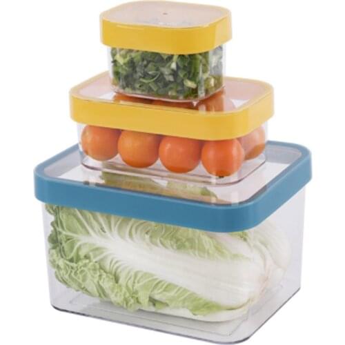 1 Pcs Refrigerator Food Storage Containers with Lids Kitchen Storage Seal Tank Plastic Separate Vegetable Fruit Fresh Box