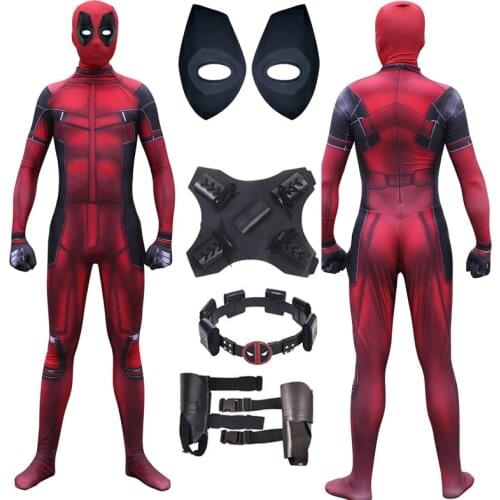Movie Deadpool 2 Cosplay Costume Superhero Halloween Costumes for Kids Adult Custom Made Bodysuit Suit Jumpsuit Cosplay Deadpool
