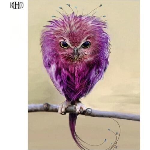 MHD 3D Diamond Painting cross stitch Mosaic Pictures Purple animal of Rhinestones Home Decor DIY Diamond Embroidery Icons