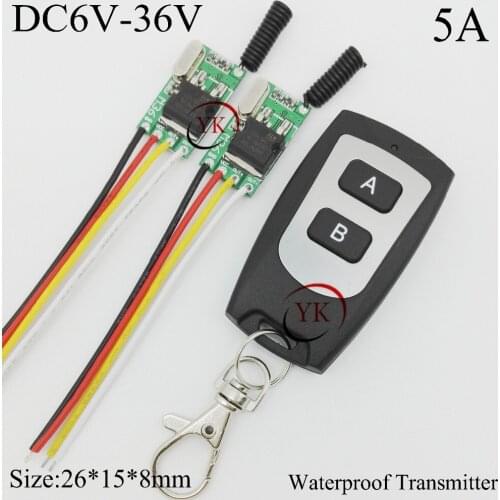 Mini RF Receiver Mos Receiver No Sound DC6V 9V 12V 16V 24V 28V 36V Remote Control Switches Learning M T L Small Size RX TX