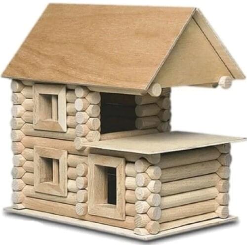 Miniature Natural 3D Dollhouse Toy Educational Toy 100% Wooden New Villa House Handmade birthday Gift Home Super Creative Set