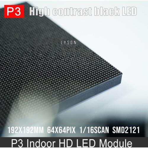Free Shipping Indoor P3 LED Video Screen Module Square 192x192mm 3-in-1 RGB Panel 16S