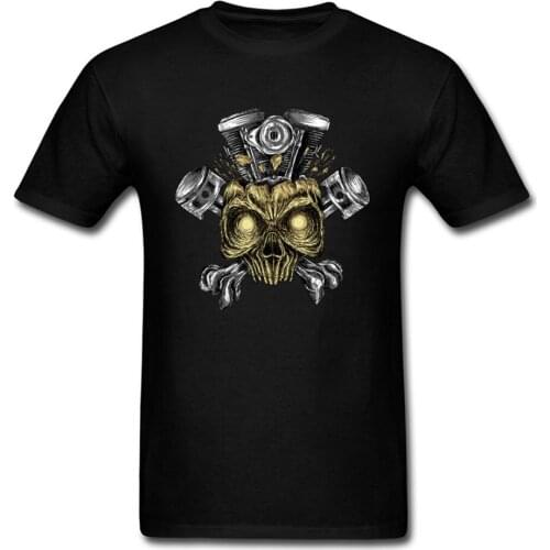 BIKERs MIND T-shirt Skull Printing Men T Shirt Lovers Day Tops All Cotton Tshirt Fashionable Clothing Steampunk Punk Tee Retro
