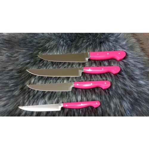 100% Handmade 4 Piece Kitchen Knife Sets for Household Daily Use at Home,Restaurants, Cafes