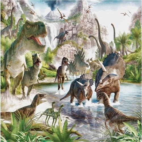Mural 3d wallpaper 3d wall papers for tv backdrop Dinosaur world background wall murals decorative painting