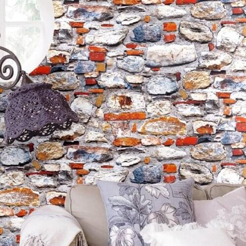 Beibehang The New stone pattern retro Chinese wallpaper living room restaurant wine cellar secret barbecue shop salon wallpaper
