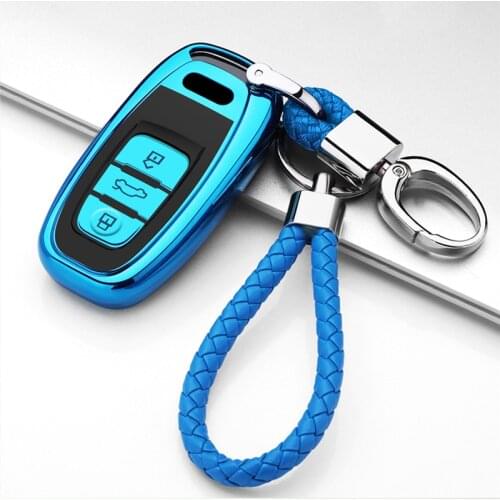 New TPU Car key protection case For Audi A1 A3 A4 A5 A6 A7 A8 Quattro Q3 Q5 Q7 2009 2010 2011 2012 2013 2014 2015 car styling