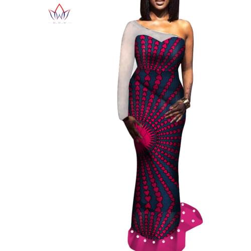 Off Shoulder Dresses for Women Party Wedding Casual Date Dashiki African Sexy Dresses Peal African Dresses for Women WY5063