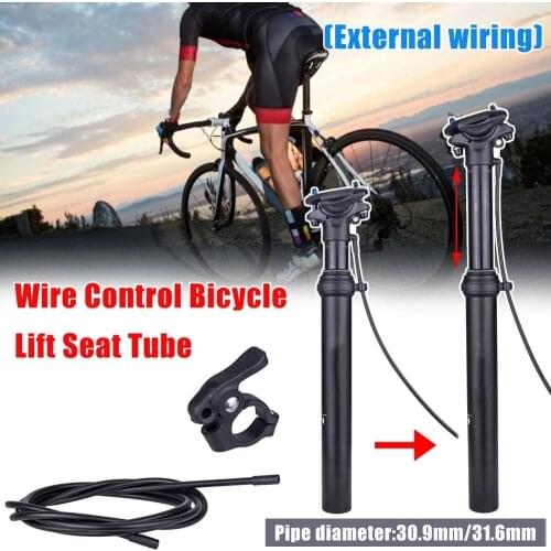 MTB Bike 31.6mm 30.9mm Seatpost Dropper Hydraulic Lifting Internal Wire Remote Control Mountain Biycle Seat Post Tube Part