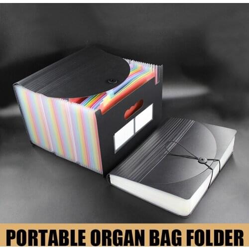 Portable Organ Bag Folder Large-capacity Multi-layer A4 Student Test Paper Storage File Box Office Bill Contract File Box