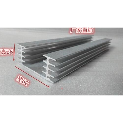 Fast Free Ship High-power radiator width 60mm,high 26mm,length 300mm can be customized custom aluminum radiator 60*26*300mm