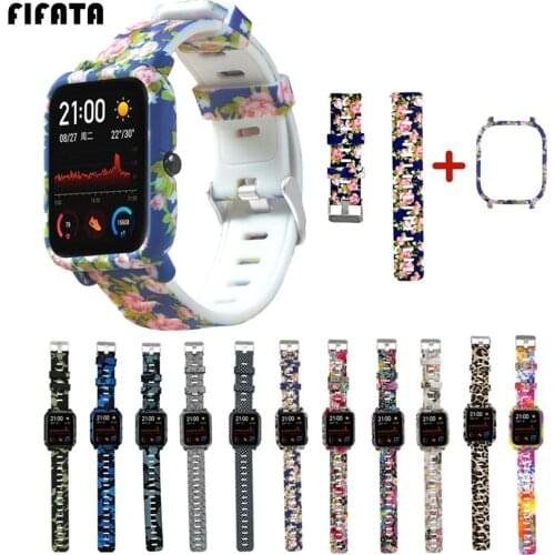 FIFATA For Xiaomi Huami Amazfit GTS Smart Watch Band 20mm Wrist Strap+Case Cover 2in1 For Amazfit GTS Bracelet Protective Shell