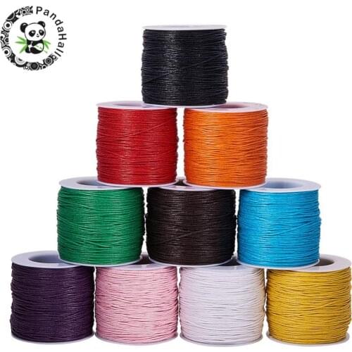 100yard Waxed Thread Ropes Cotton Cords 28 Colors 1mm String Strap For DIY Bracelets Necklaces Jewelry Findings Making Supplies