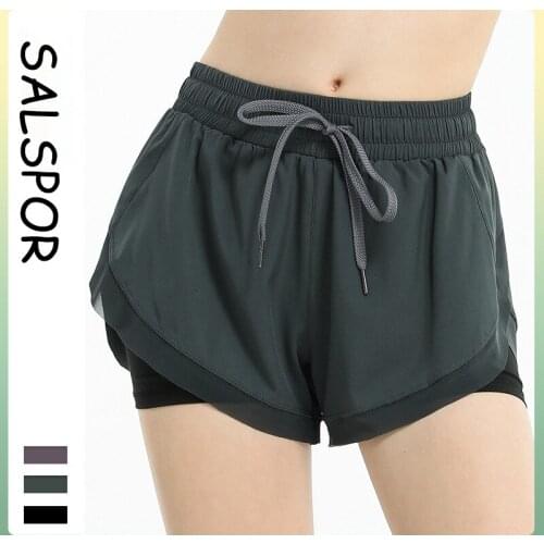 SALSPOR Spring Summer Loose Yoga Shorts Woman Quick Drying Running Fitness Pants Female Cycling Racing Dance Yoga Shorts