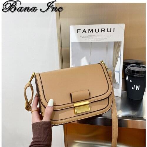 Saddle Bag Luxury Flap Crossbody Bags For Women 2021 Pu Leather Shoulder Bag Classic Satchel Half Round Design Bolsa Feminina
