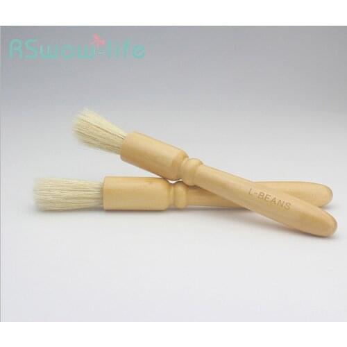 Wooden Handle Coffee Grinder Cleaning Brush Pig Hair Brush Grinder Cleaning Good Helper For Coffee Machine Cleaning Tool