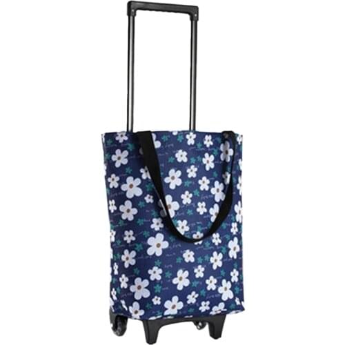 Folding Shopping Bag Lady Big Cart Shopping Bag Storage Bag Portable Buy Vegetable Trolley With Wheels Market