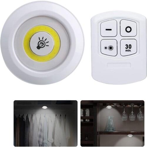 Battery Powered Led Under Cabinet Light Wireless Dimming Touch Sensor COB LED Lamp LED Closets Lights for Cupboard Kitchen Lamp