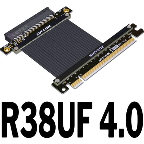 PCI-E 4.0 x16 to x8 extension cable 16x 8x PCIe4.0 high speed and stability, can be turned to extend 1U