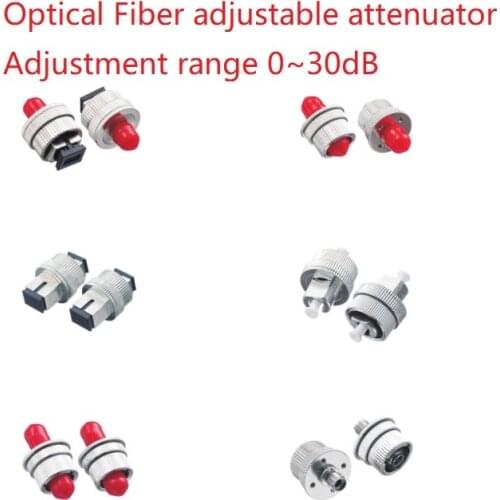 Optical Fiber attenuator adjustable attenuator Adjustment range 0~30dB Connector type SC FC ST LC FC-SC SMA Single/Multi mode