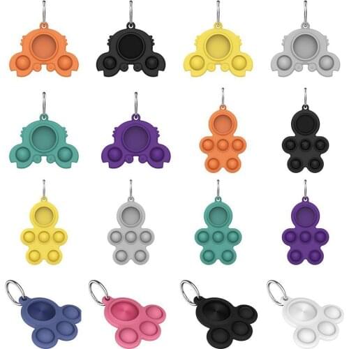 Funny Adult Kids Unzip Toy Stress Relief Key Pendant For Airtag Protective Case