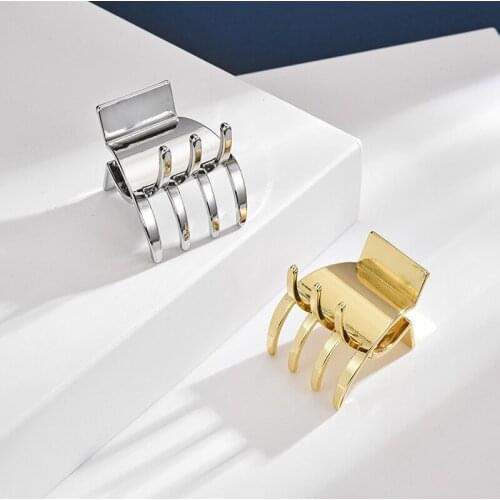 Fashion Small Simple Wild Geometric Hair Claw For Women Girls Clamps Hair Crab Metal Hair Clip Claw Accessories Headwear