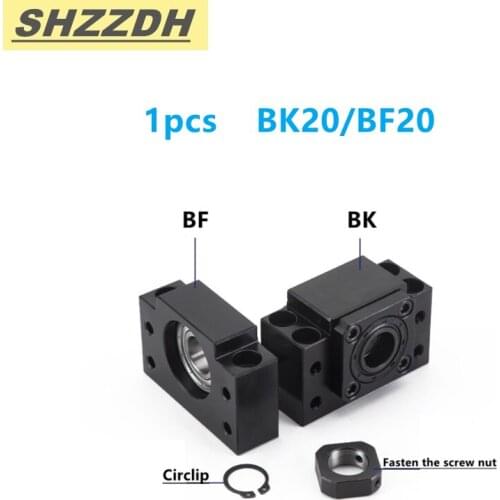 1pcs BK20BF20 SFU2504/2505/2510 Ball screw bracket BK20 BF20 for 25mm ball screw end bracket cnc parts