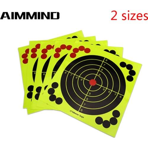 10 pcs Hunting training target paper Fluorescence Sticker Shooting gun target paper high quality indoor Target paper