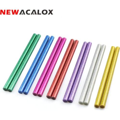NEWACALOX 14PCS 11mm Non-Toxic Solid Color DIY Hot Melt Glue Sticks for 11mm Glue Gun Craft Album Repair Accessories Adhesive