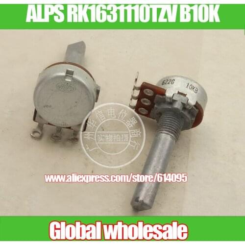 2pcs ALPS RK1631110TZV 16-type single potentiometer B10K / shaft length 30MMF