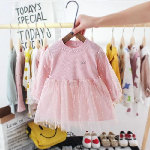 2020 Top Fashion Baby Infant Girl Sequins Mesh Princess Tutu Dress Toddlers Kids Spring Autumn Birthday Party Vestido Clothes
