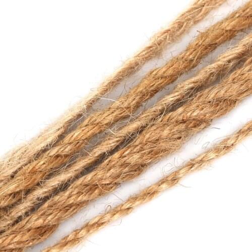 5Meter/lot 1.5mm 2mm Natural Burlap Hessian Jute Twine Cord String Rope DIY Craft Wedding Decoration Gift Wrap Supplies