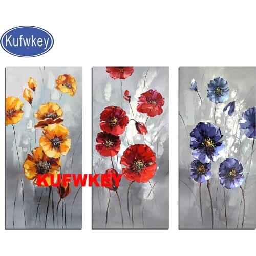 5d diamond painting Red Poppies 3d Picture diamond mosaic square round diamond Romantic Flowers embroidery still life