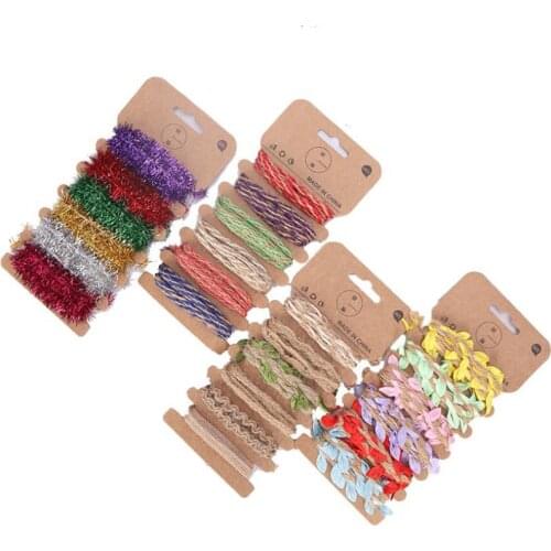 6pcs/lot Natural Jute Burlap Hessian Rope Rattan Wedding Party Christmas Decoration Supplies DIY Craft Gift Packing Decor