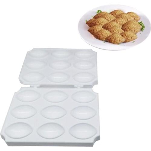 9 Holes 2021 Manual Kibbeh Express Meatball Maker Meatloaf Mold Press Minced Meat Processor Cake Desserts Pie Kitchen Tools