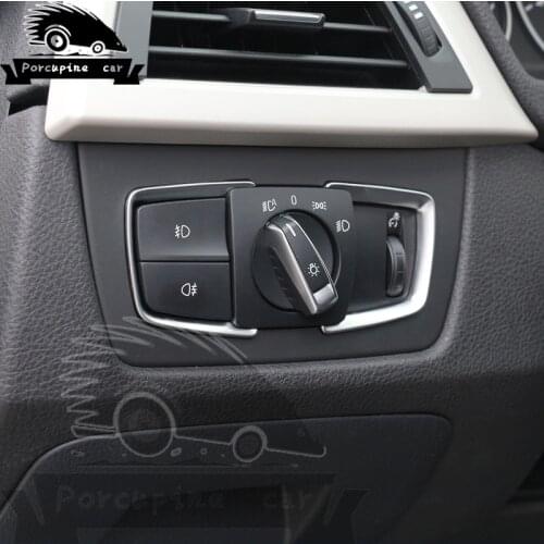 Car Style Headlight Switch Trim Replacement Headlight Switch Decoration Sticker Frame for BMW 3series GT 4 328i 323i 320i F30