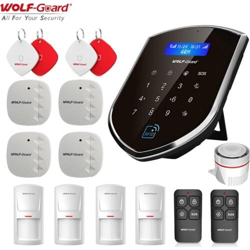 Wolf-Guard Smart 3G GSM Wifi Wireless Home Security Burglar Alarm System DIY Kit Door Sensor PIR Motion Detector Remote Key