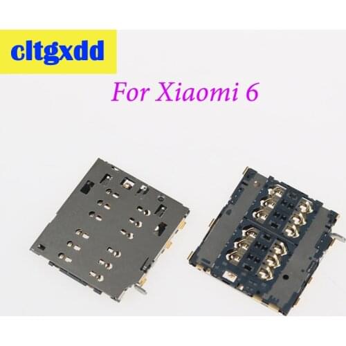 Cltgxdd For Xiaomi 6 M6 Mi6 SIM Card Reader Socket Holder Tray Slot connector Phone Replacement Parts